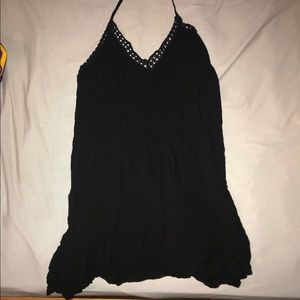 American Eagle High Neck tie Black Dress